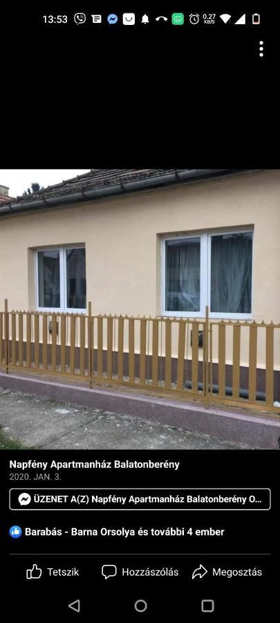 Napfeny Apartmanhaz Balatonberény Dış mekan fotoğraf